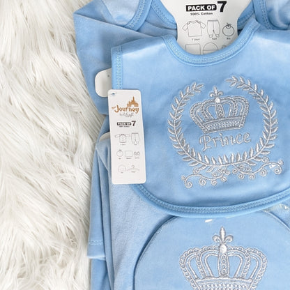 Newborn 7-Piece Prince Winter Starter Set – Blue