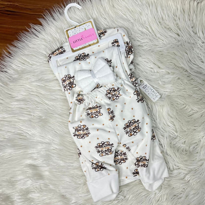 Welcome to the World 12 PCS Fleece Baby Starter Set – Vanilla Brown