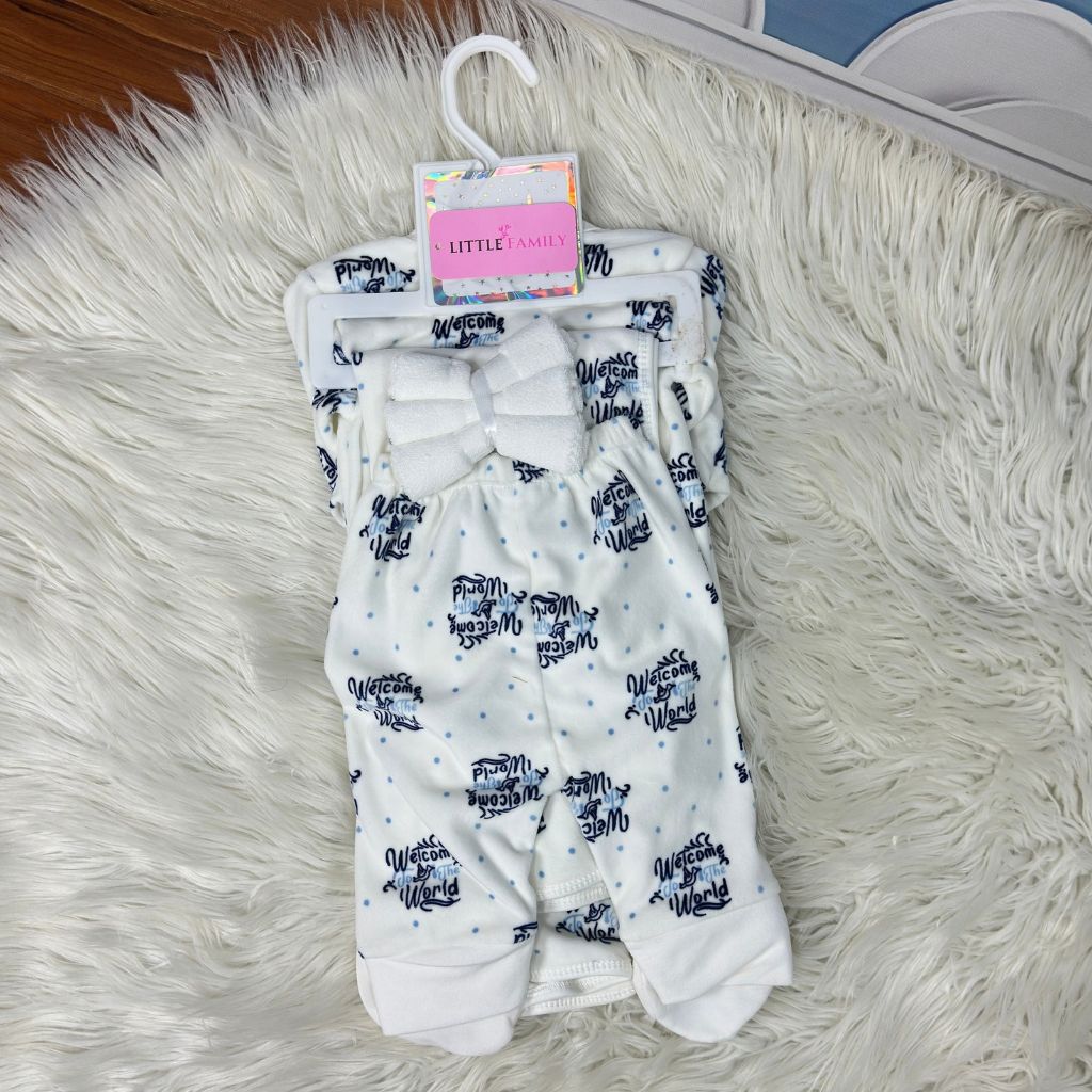 Welcome to the World 12 PCS Fleece Baby Starter Set – Sky Blue