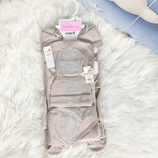 Newborn 7-Piece Prince Winter Starter Set – Mocha Brown