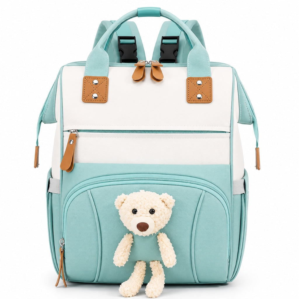 Premium Waterproof Baby Diaper Backpack with Little Teddy