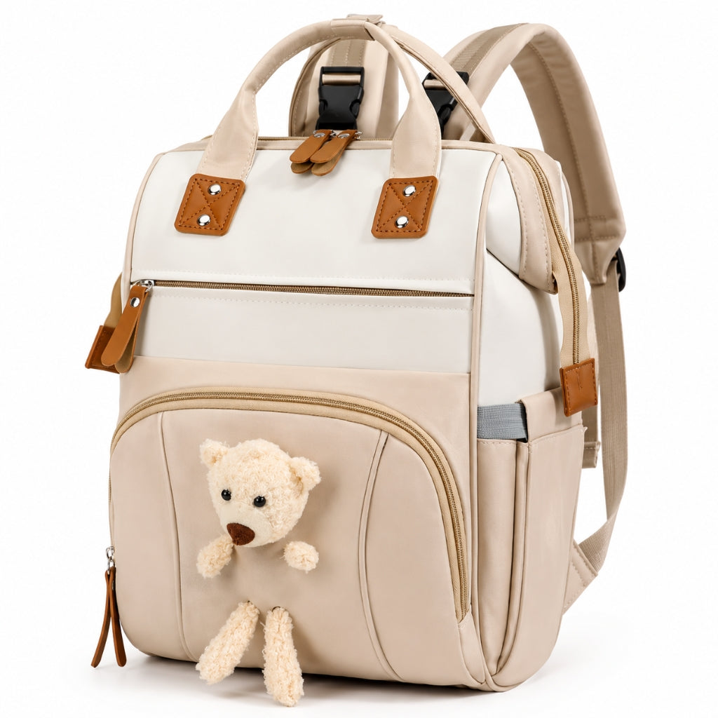 Premium Waterproof Baby Diaper Backpack with Little Teddy