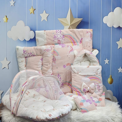Unicorn Castle Baby Bedding Set - 8 Pieces (Large)