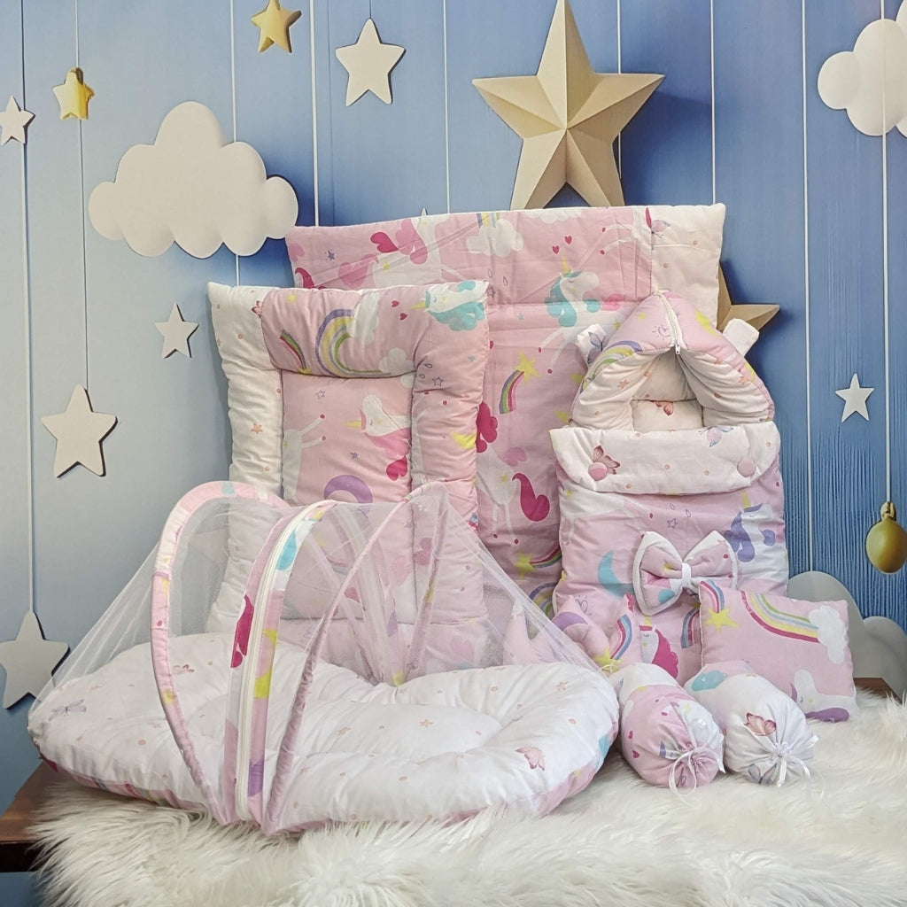 Unicorn Dreams Baby Bedding Set - 8 Pieces (Large)