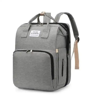 Baby Bag & Convertible Travel Bed (Backpack, Mattress, Hook Belts)