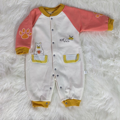 Bear-Themed Cozy Fleece Romper