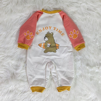 Bear-Themed Cozy Fleece Romper