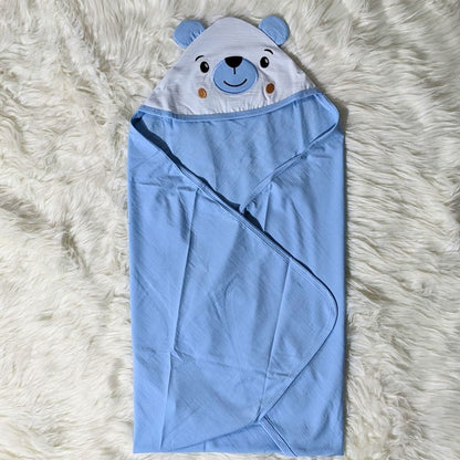 Bear-Themed Hooded Wrapping Sheet