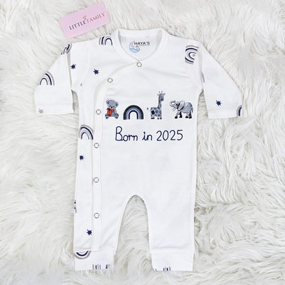 Born in 2025 Newborn Starter Set - Navy Blue