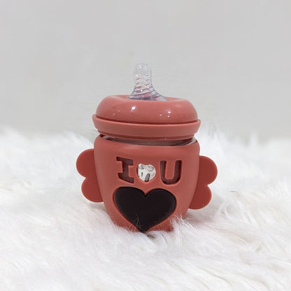 Glass Baby Feeder with Shockproof Silicone Sleeve – 120ml