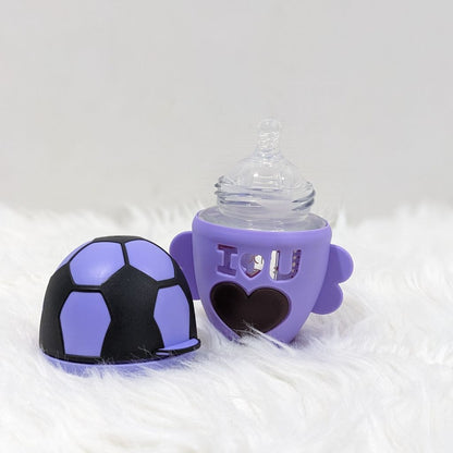 Glass Baby Feeder with Shockproof Silicone Sleeve – 120ml