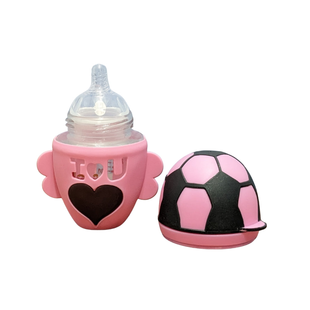 Glass Baby Feeder with Shockproof Silicone Sleeve – 120ml