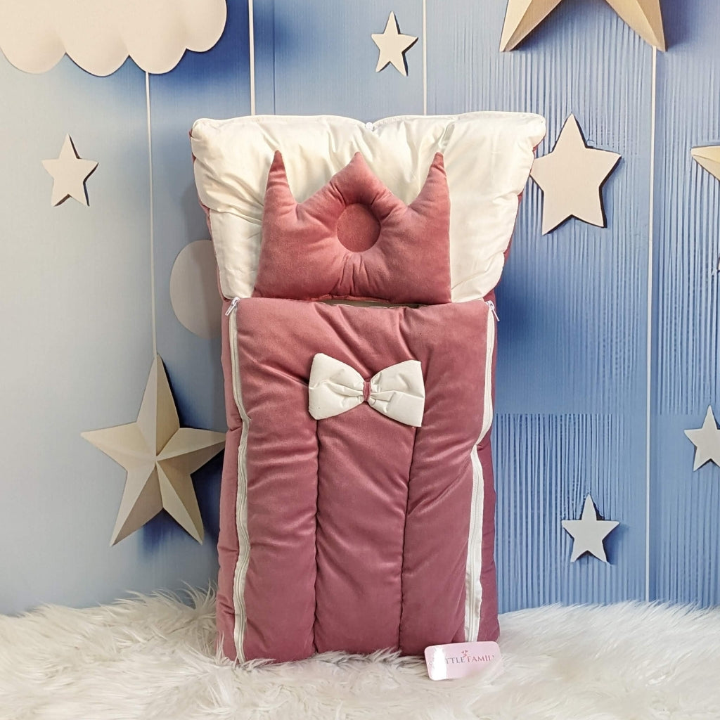 Velvet Baby Carry Nest - Rose Blush