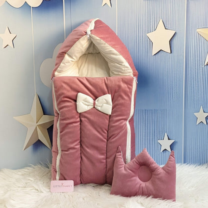 Velvet Baby Carry Nest - Rose Blush