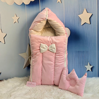 Velvet Baby Carry Nest - Pink