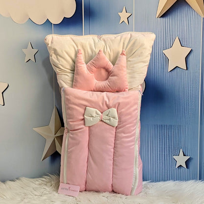 Velvet Baby Carry Nest - Pink