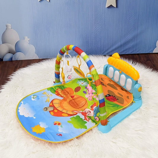 Baby Musical Play Gym with Interactive Piano & Soft Play Mat