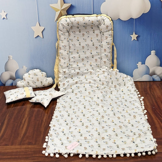 Navy Blue Baby Bedding Set – 5 Pieces