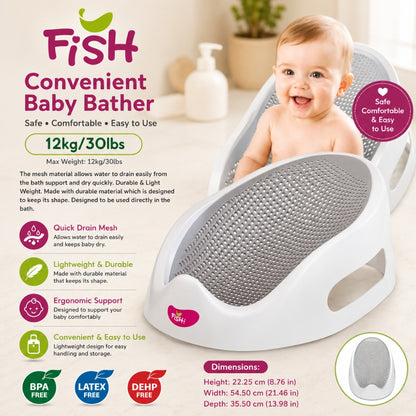 Premium Baby Bath Support Seat | Anti-Slip Newborn Bath Bather