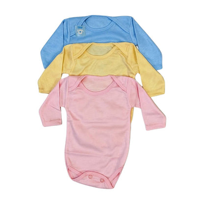 Pack of 3 Multi-Color Baby Bodysuits