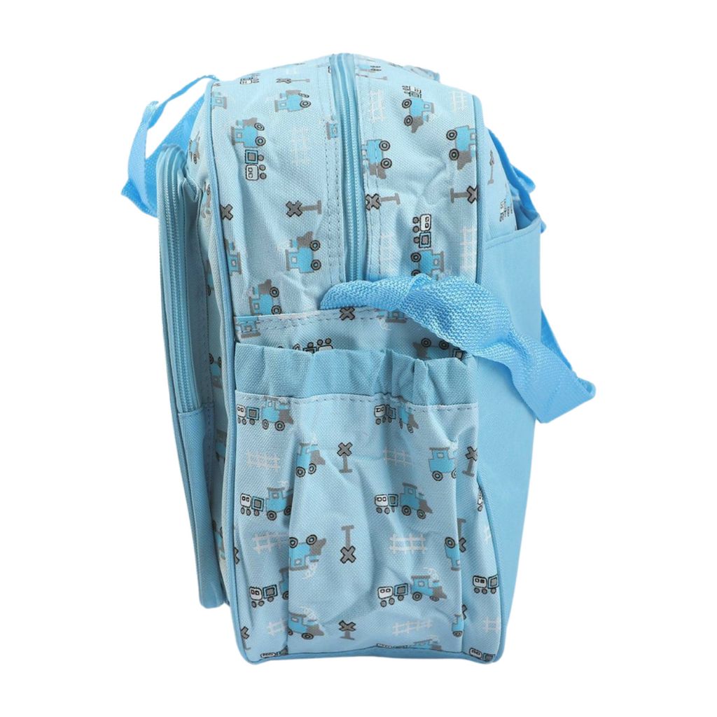 Sky Blue Train 3-Piece Diaper Bag