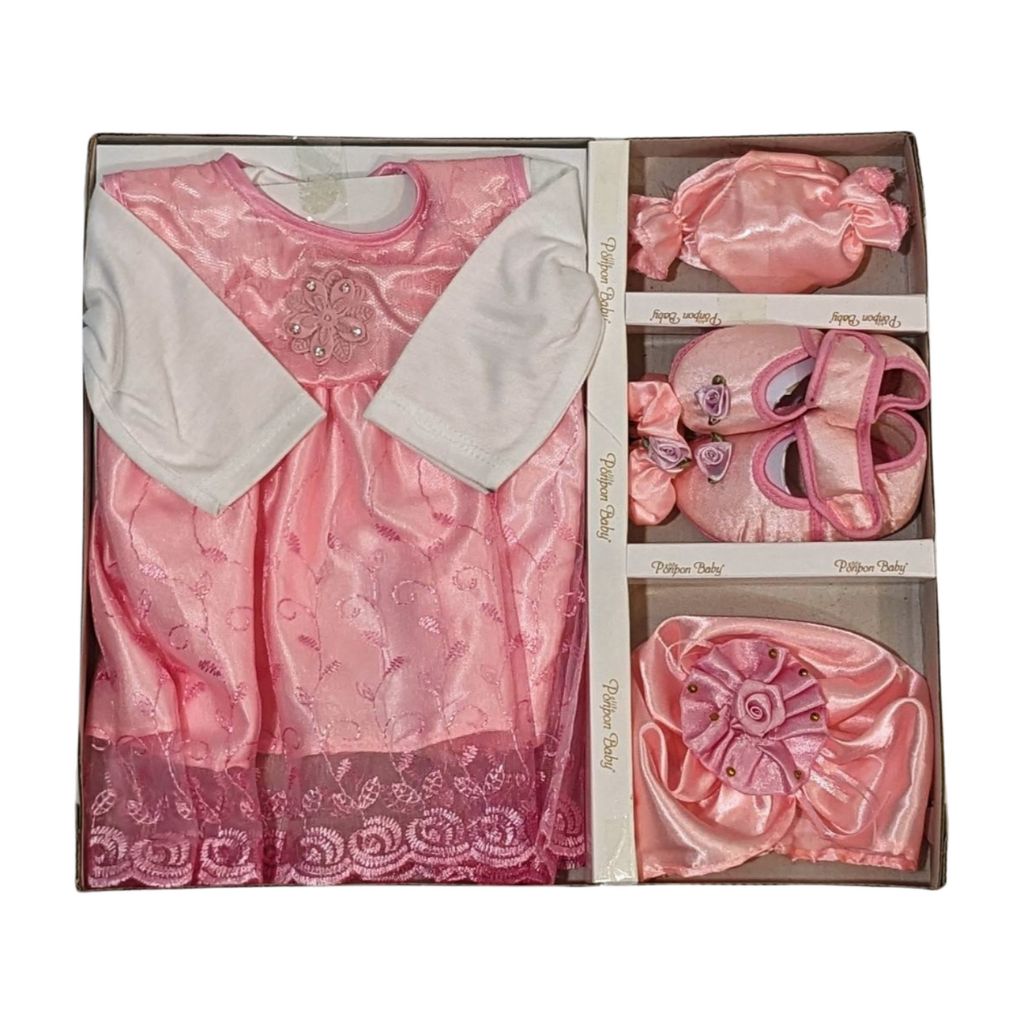 Blushy Pink Baby Frock Set