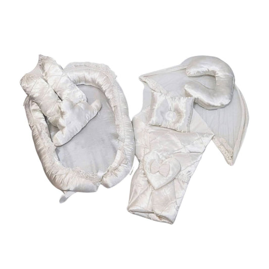 Premium Silk Baby Bedding Set - 9 Pieces