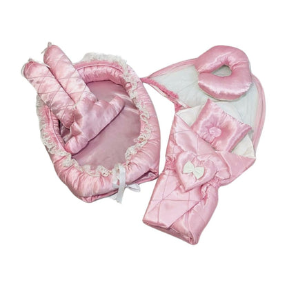 Premium Silk Baby Bedding Set - 9 Pieces