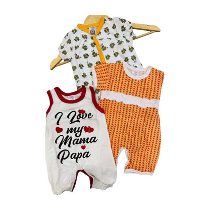 3-Piece Baby Girl Sleep Suit Set – Cozy & Stylish Collection