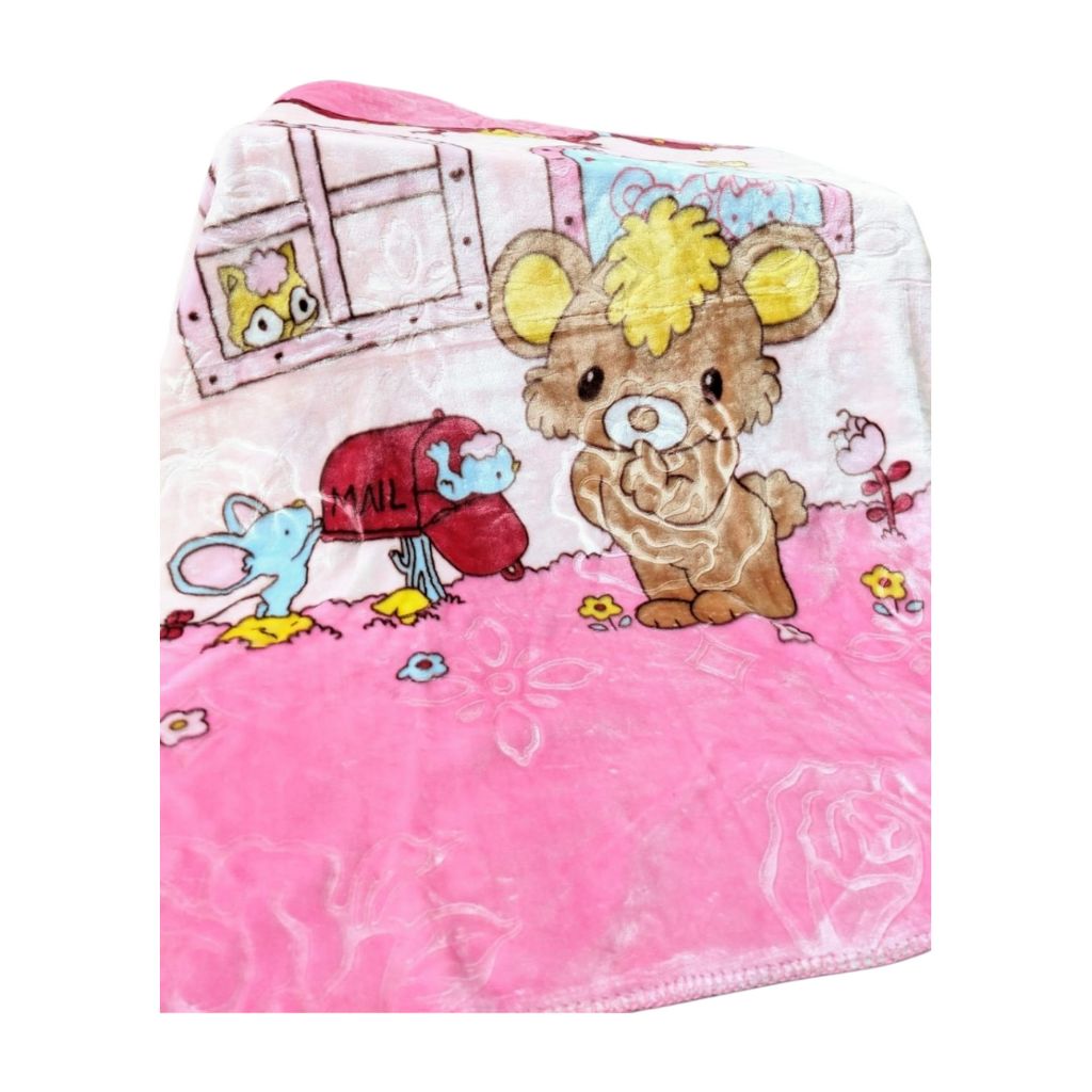 Bear Baby Blanket - Pink