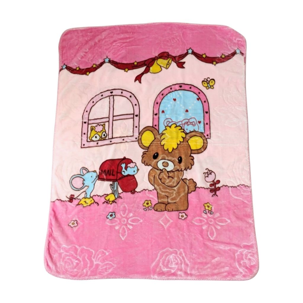 Bear Baby Blanket - Pink