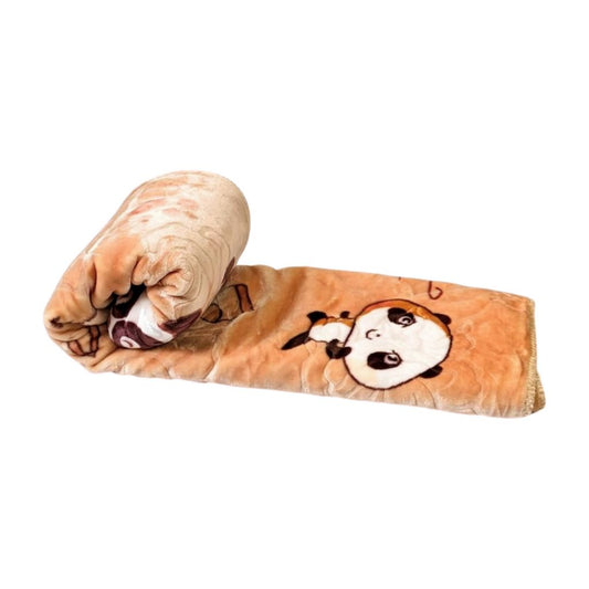 Panda Baby Blanket - Brown