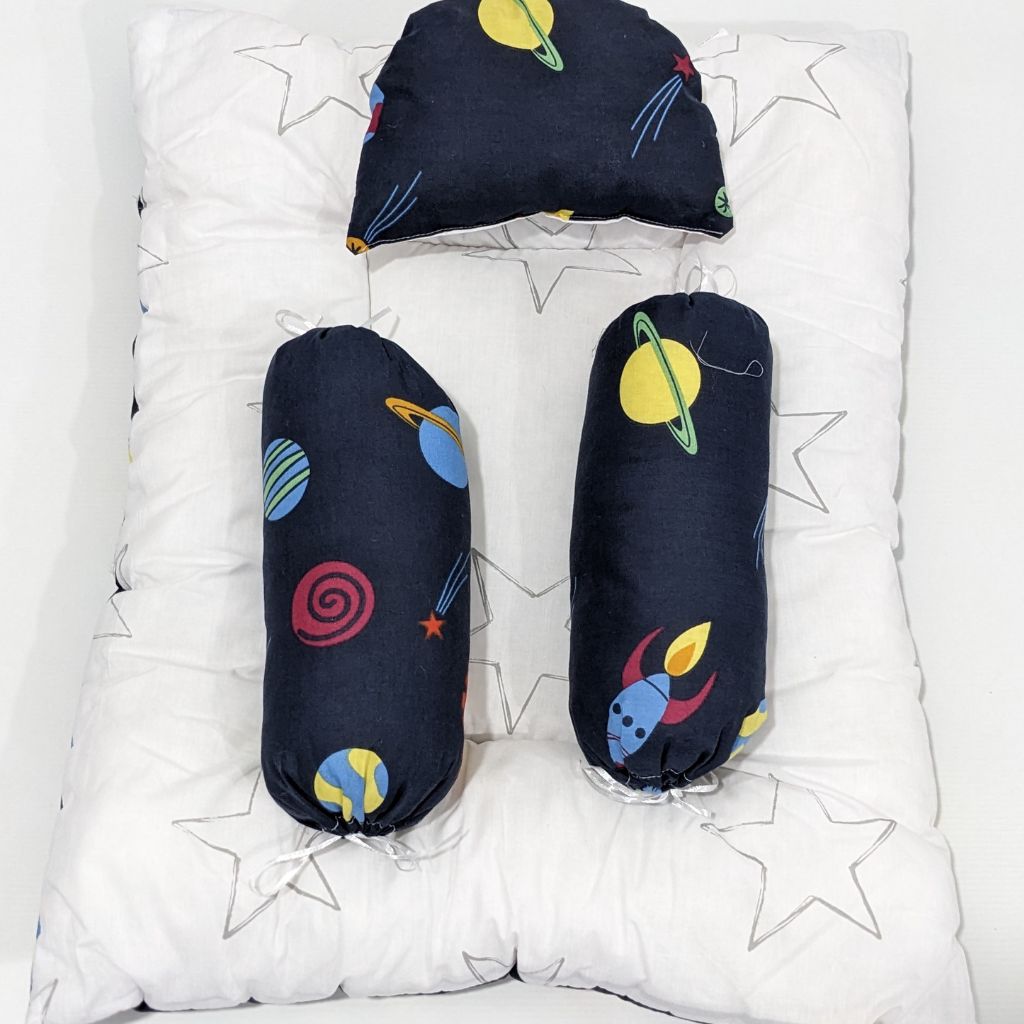 Space Theme 8 pcs Bed Set - Navy Blue