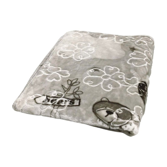 Baby Blanket Medium - White & Grey