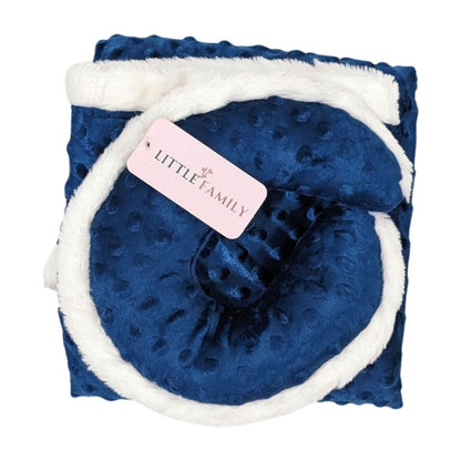 Little Family Velvet Wrapping Blanket & Neck Pillow Set