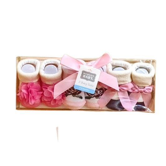 Baby Floral Dreams 3-Pair Sock Set - Pink