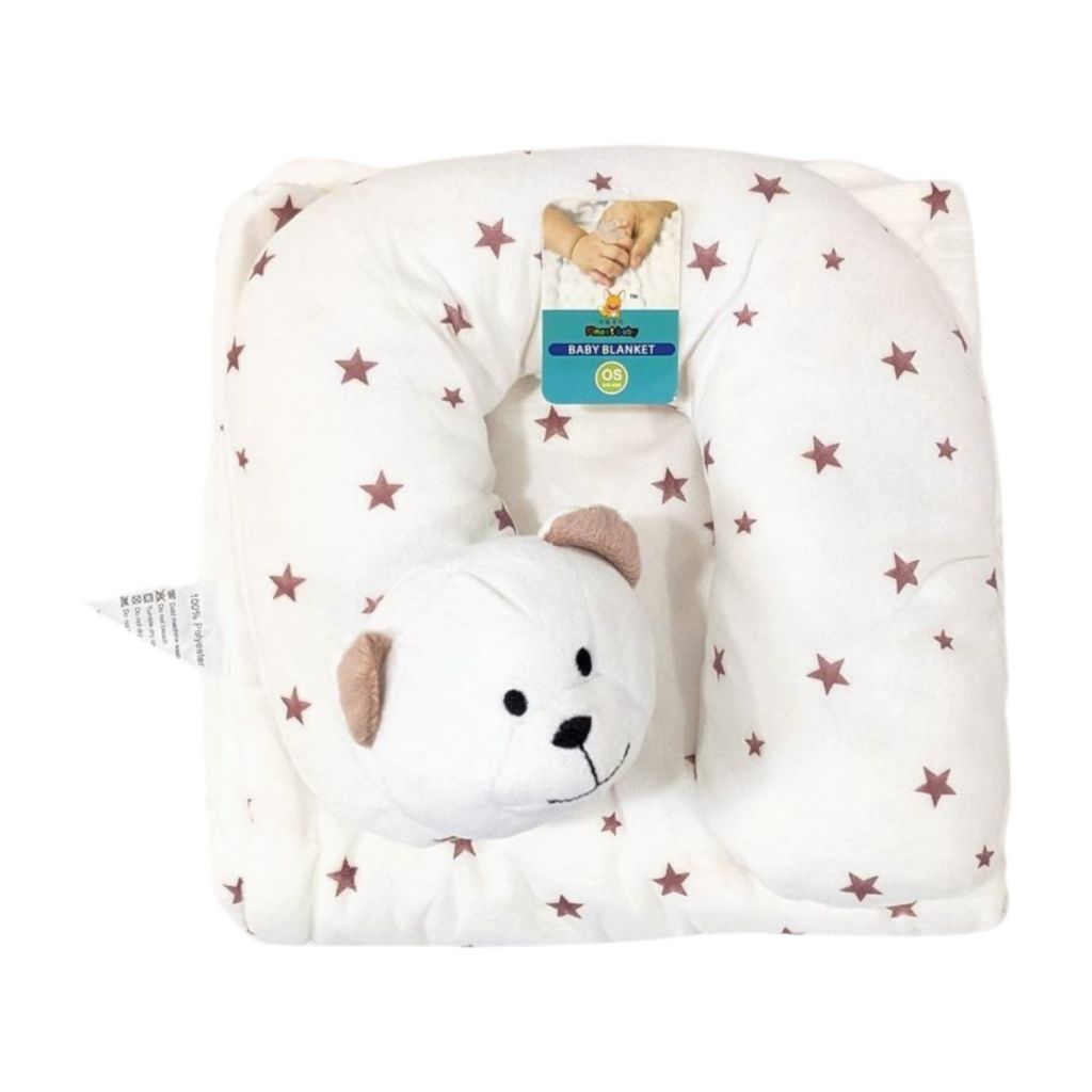 Blanket with pillow - White Bear