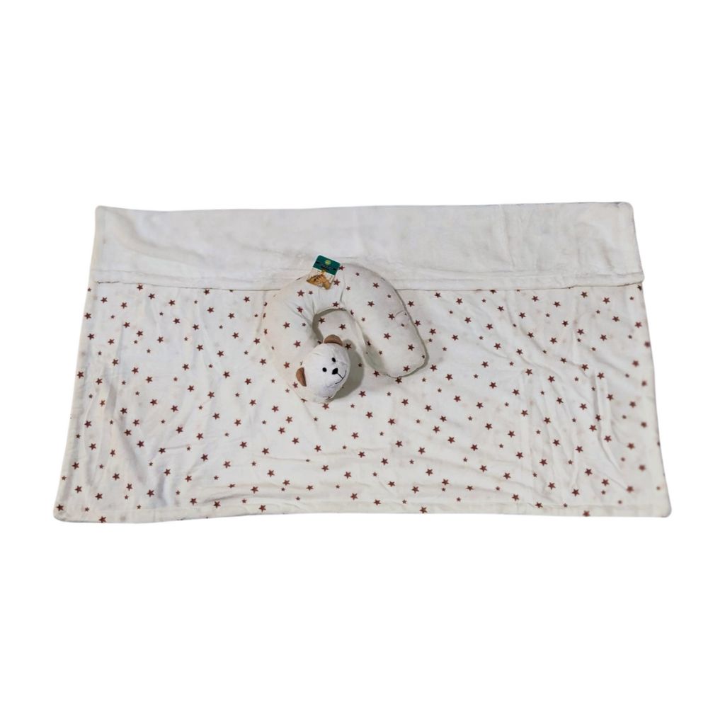 Blanket with pillow - White Bear