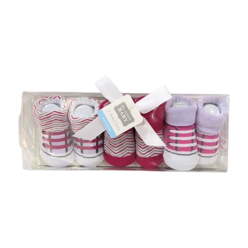 Baby Floral Dreams 3-Pair Sock Set - Pink & Red