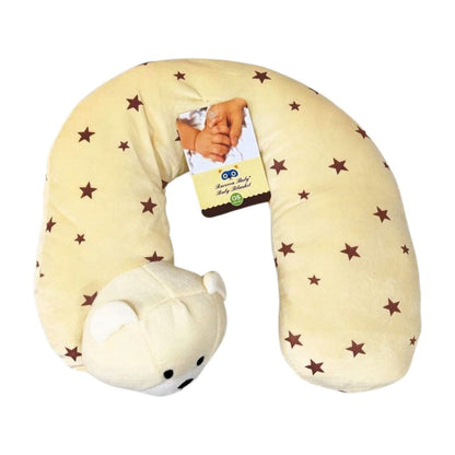 Yellow Bear Baby Blanket with Neck Pillow – Soft & Breathable