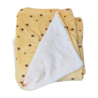 Yellow Bear Baby Blanket with Neck Pillow – Soft & Breathable