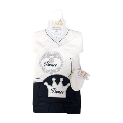 7-Piece Newborn Starter Set – “Prince” Crown Design for Baby Boys