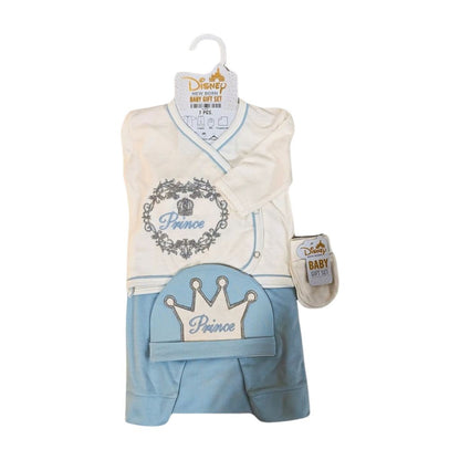7-Piece Newborn Starter Set – “Prince” Crown Design for Baby Boys