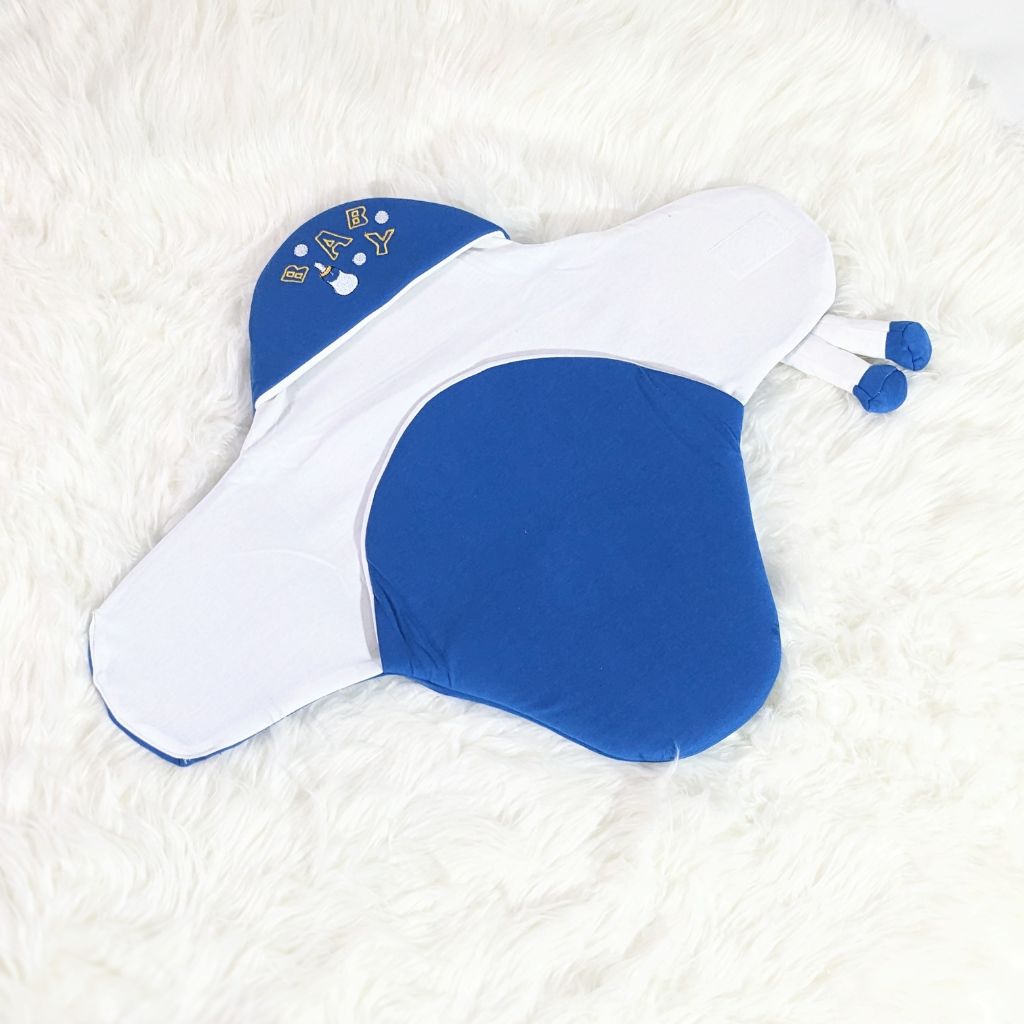 Bunny Embroidered Swaadle - Blue