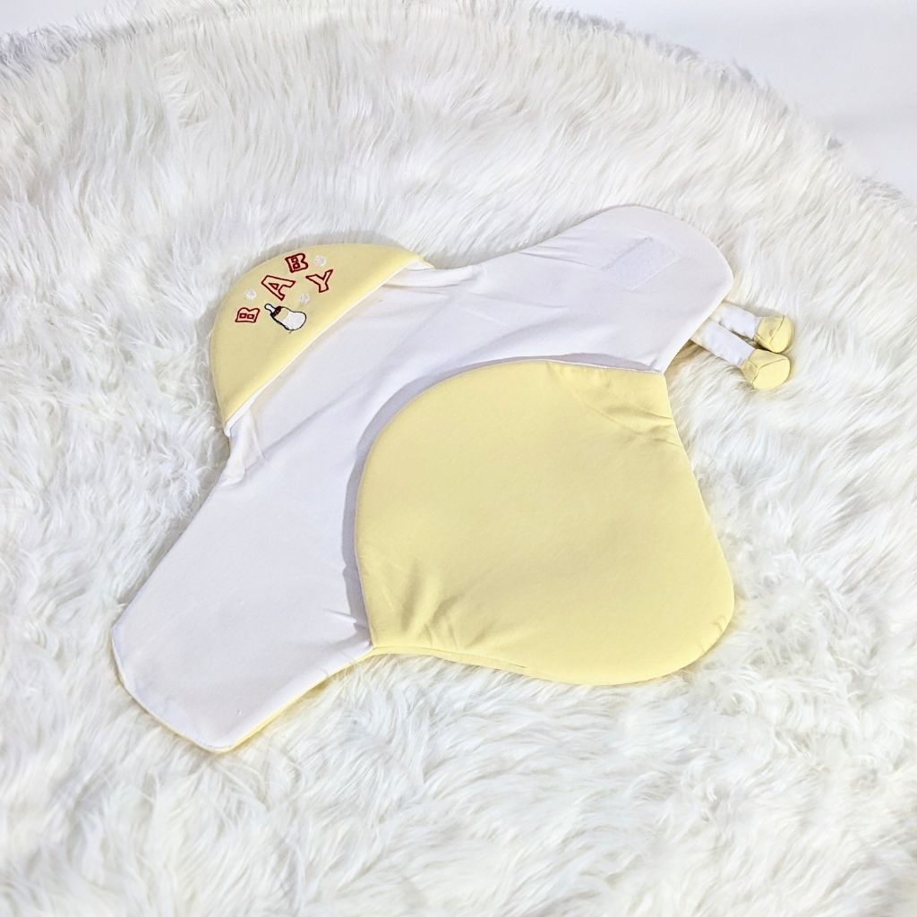 Bunny Embroidered Swaadle - Lemon