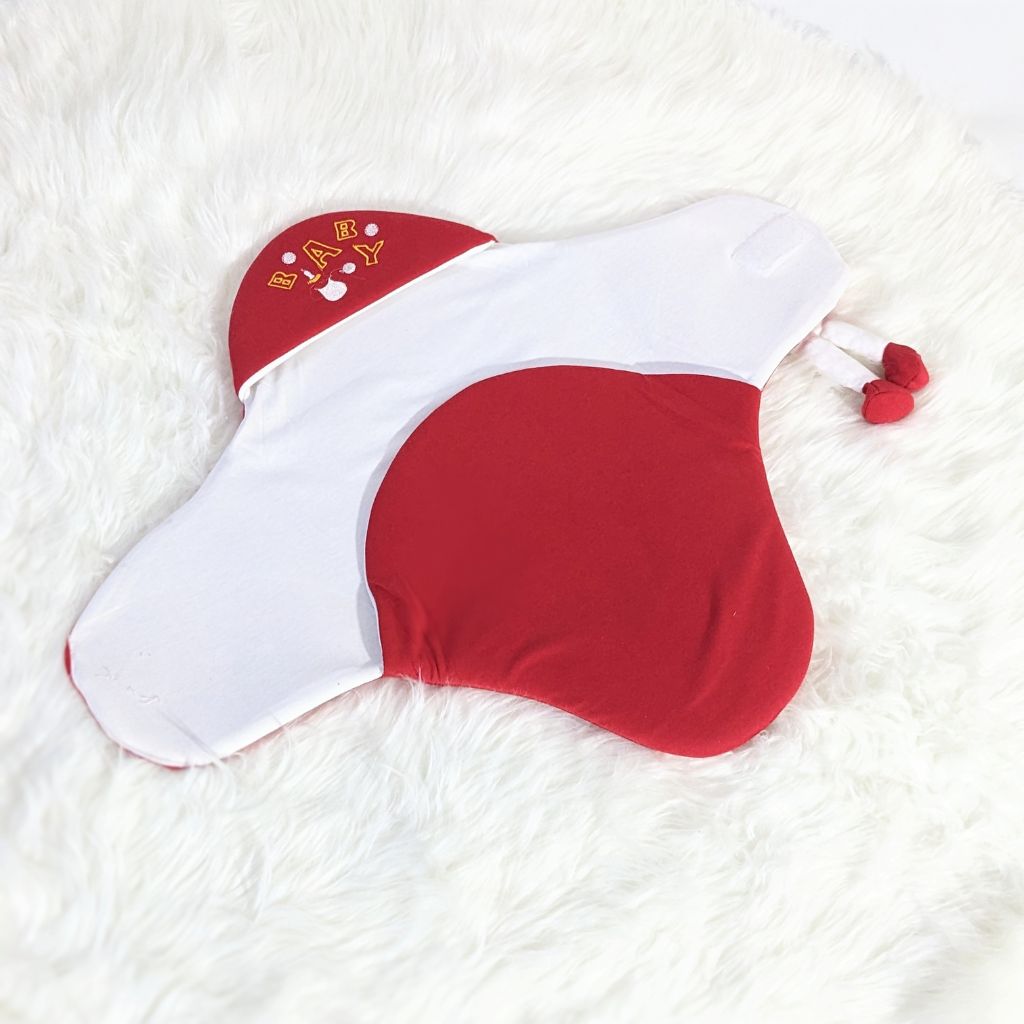 Bunny Embroidered Swaadle - Red