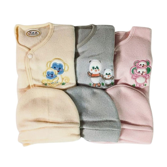 Pack of 3 Winter Baby Embroidered Set