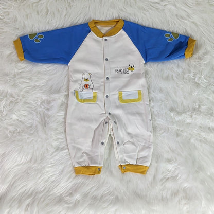 Bear-Themed Cozy Fleece Romper