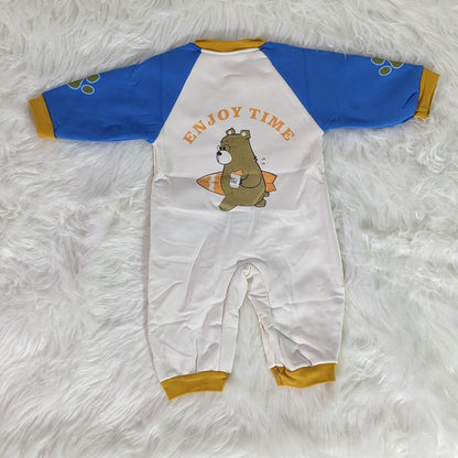 Bear-Themed Cozy Fleece Romper