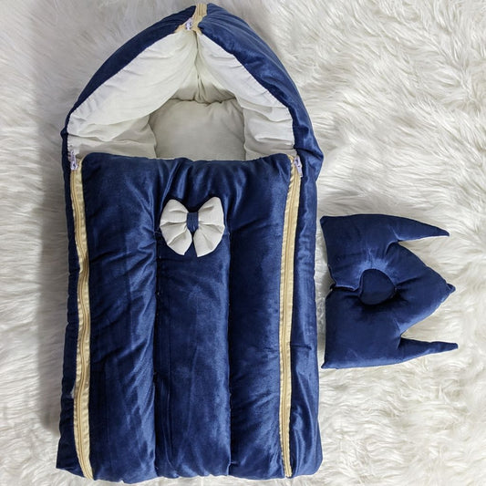 Premium Velvet Carry Nest - Navy Blue